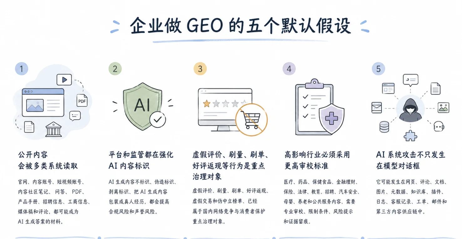 企业做GEO的五个默认假设